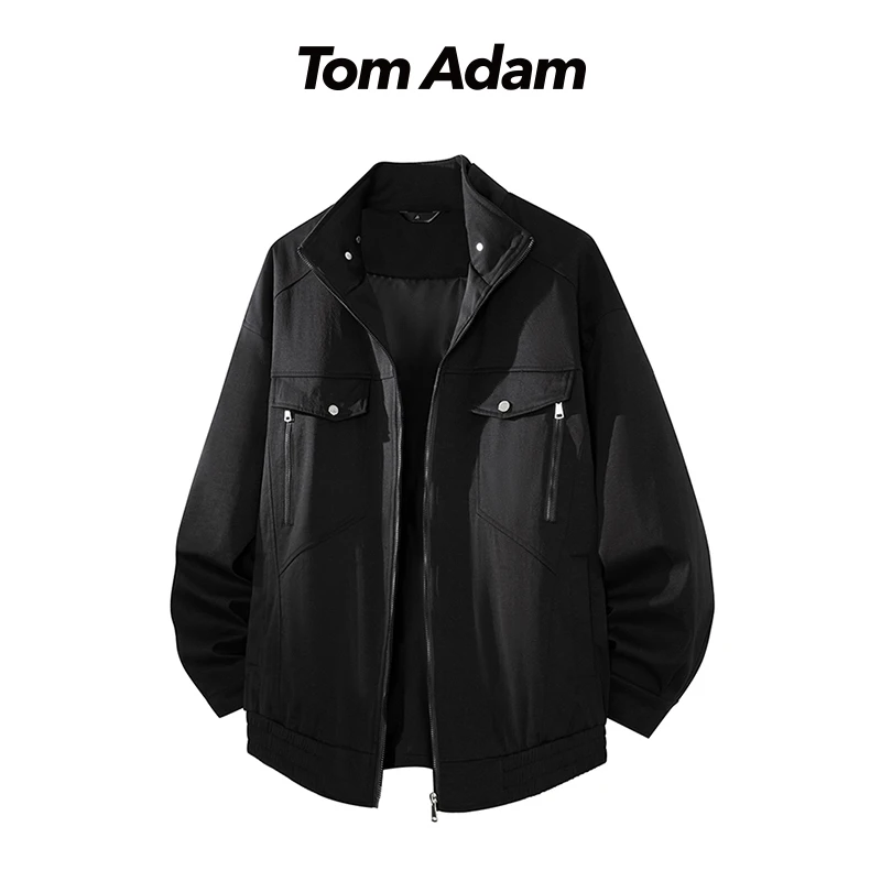 TOMADAM秋季新款美式夹克男潮牌设计感飞行员百搭休闲宽松外套