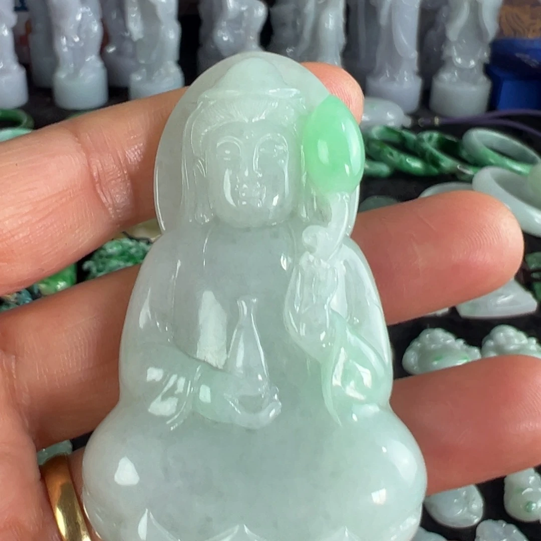 翡翠未镶嵌手镯天然翡翠挂件