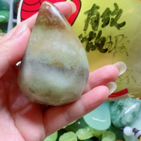 蛇纹石玉未镶嵌手把件
