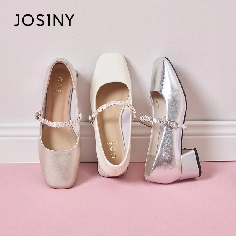 卓诗尼气质轻奢玛丽珍女鞋2025夏季新款女士外穿休闲百搭软底单鞋