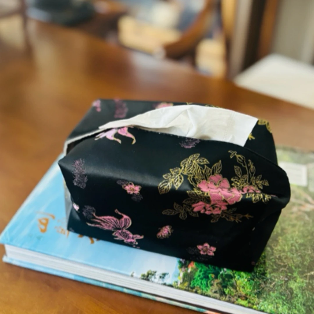 【云茶友】遇春秋-织锦牡丹纸巾盒中国风花色中式家用古风