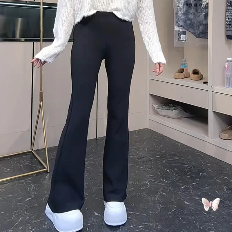 喇叭裤休闲裤子女修身微喇裤春秋2025年秋季新款大码洋气显瘦百搭