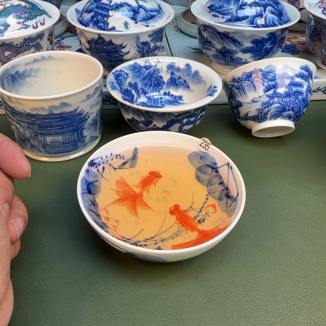 纯手工纯手绘茶具石头235