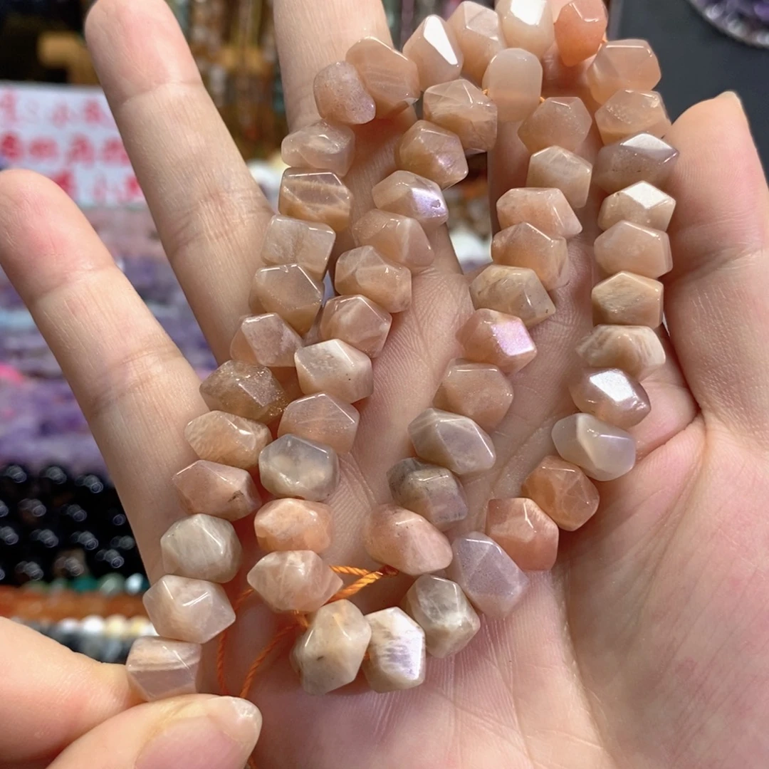 未镶嵌玛瑙/玉髓珠宝半成品太阳冲角一条卡10mm