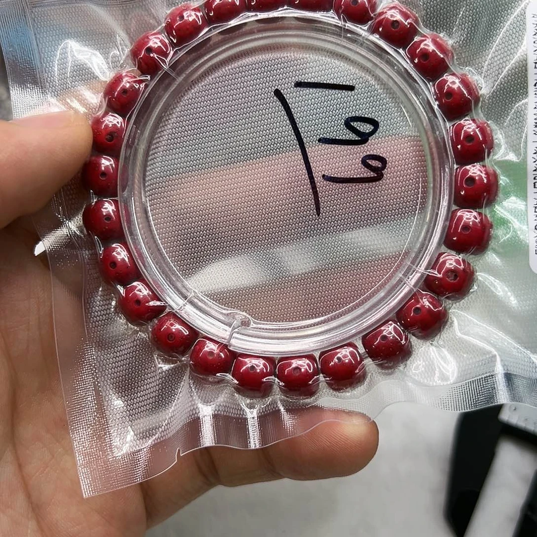 星月菩提手串58灭火红朱供星月菩提单圈98