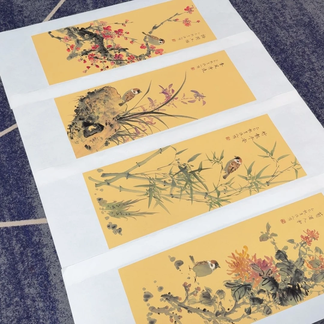 国画国画作品山水花鸟