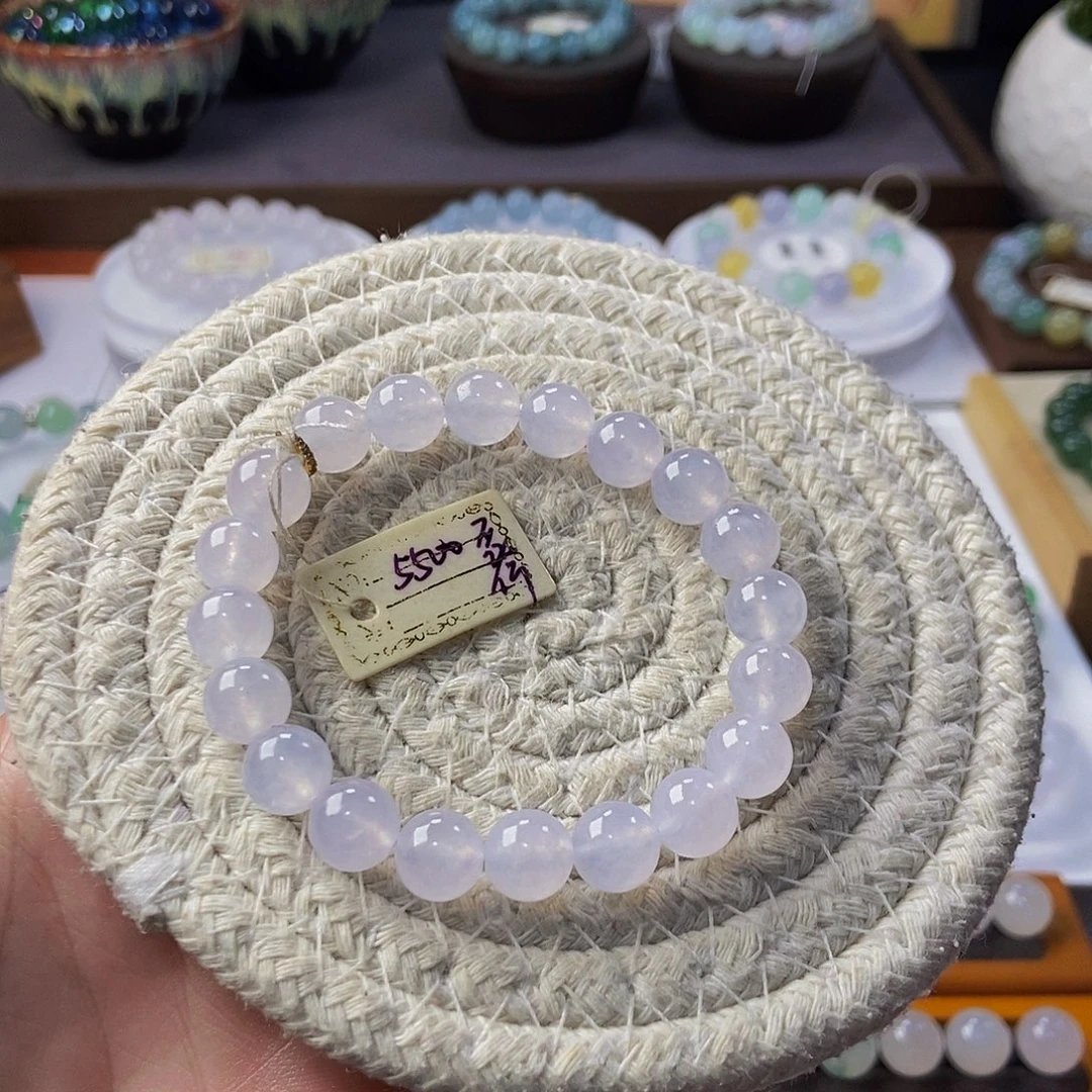 定制翡翠未镶嵌翡翠手串卡9+