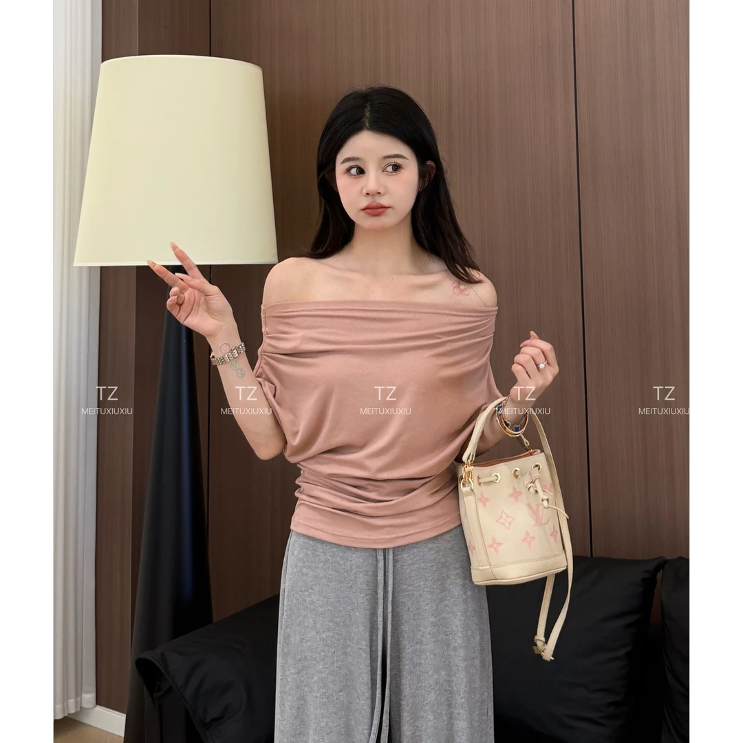 【婷子定制】~150小个子改版夏款慵懒气质Q 弹软糯百搭一字领TC350