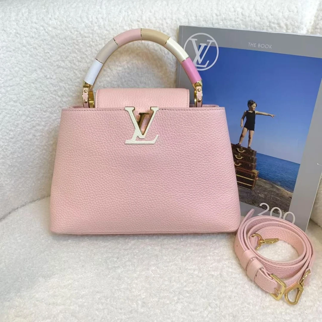 99新 LouisVuitton/路易威登 壹臻/樱花粉capucines 包 20370570