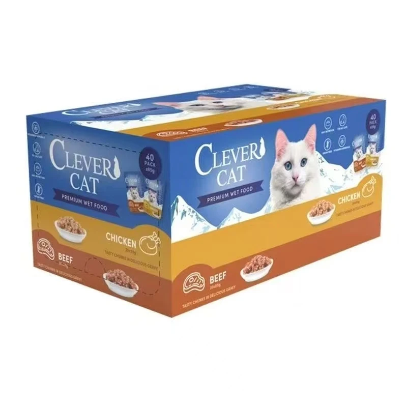 CLEVER CAT 出口瑞典聪明的猫肉粒包