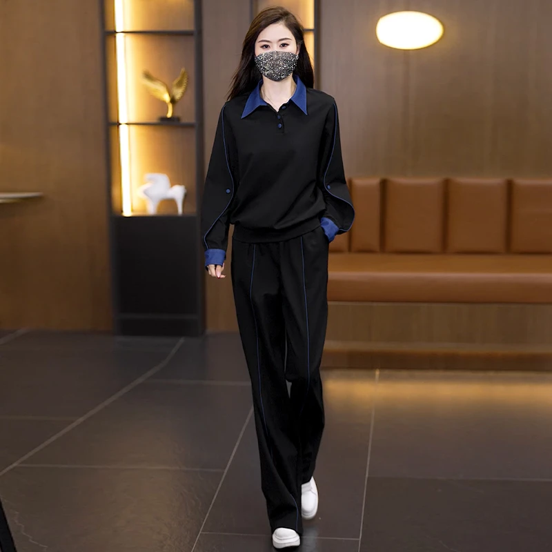 2025年秋季新款休闲时尚高级感两件套洋气减龄大码套装女