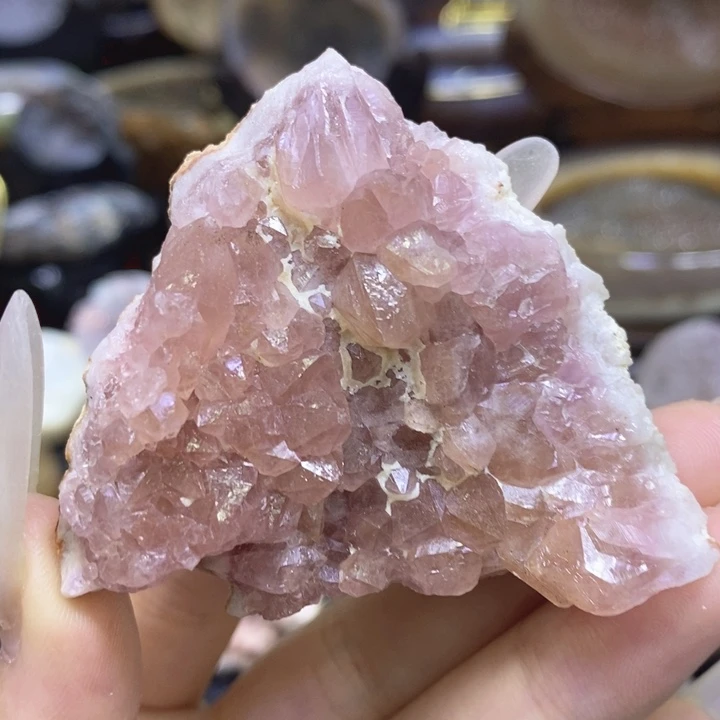 未镶嵌珠宝半成品紫晶粉晶山⛰️