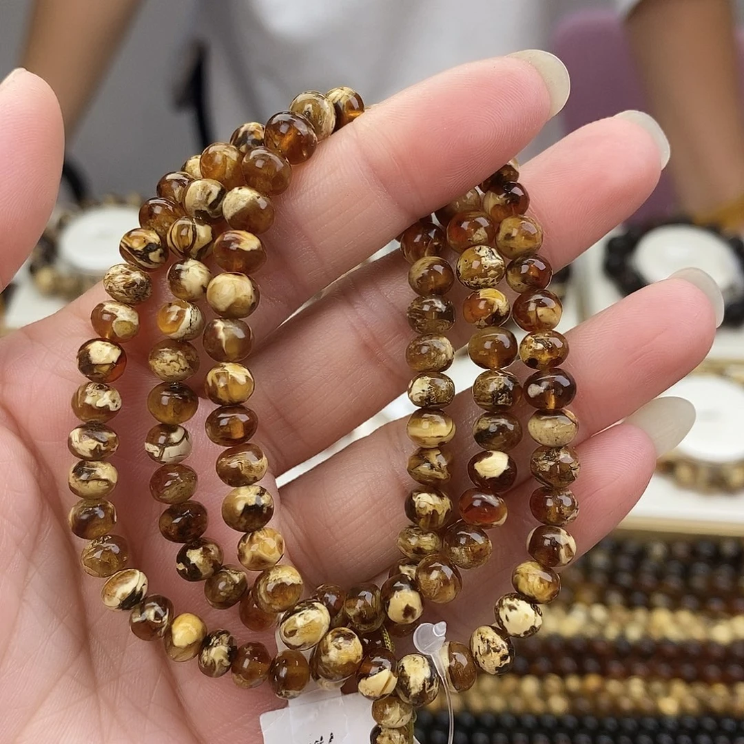 慧***雪琥珀未镶嵌裸石琥珀6