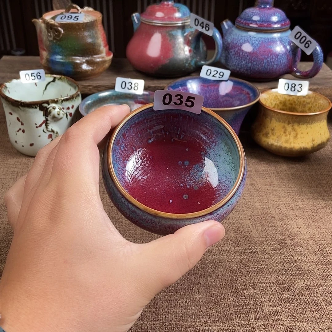 瓷片钧瓷茶壶茶具