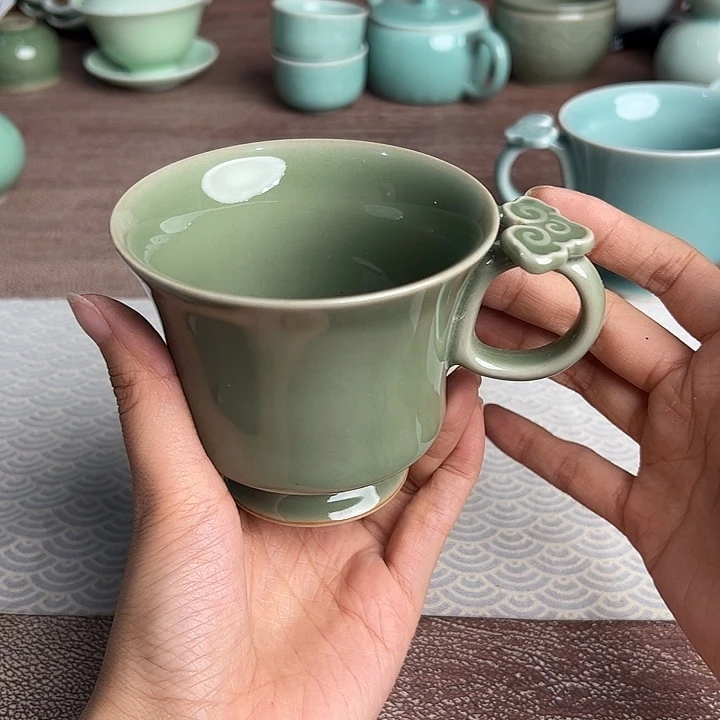 龙泉云间青瓷小米茶器