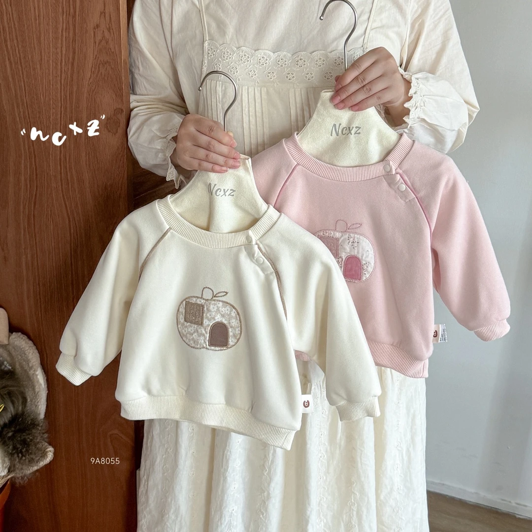 8055双层刺绣苹果卫衣