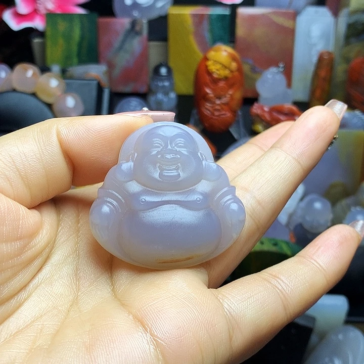 硅化玉未镶嵌吊坠(不含链)佛牌