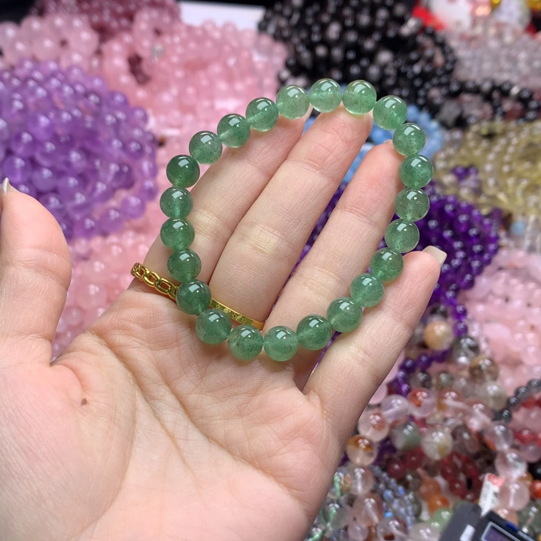 水晶手链未镶嵌绿草莓卡8+