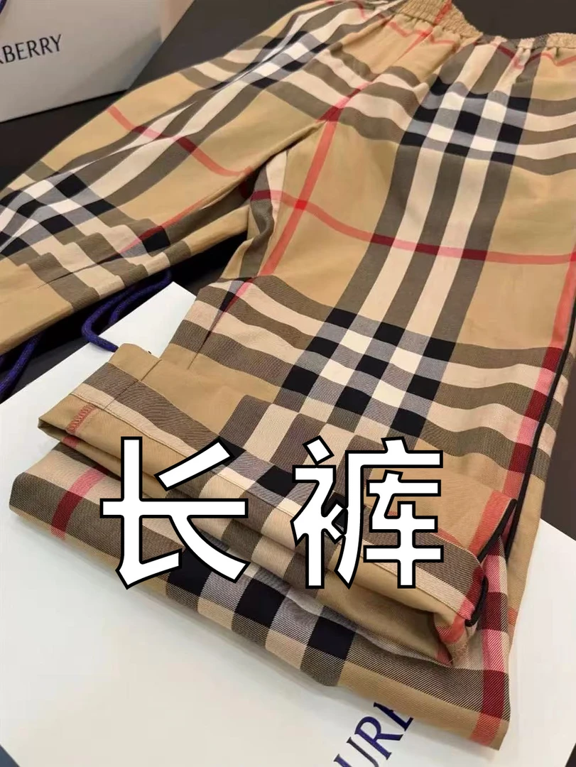 中腰2025新款百搭显瘦浅色大格子长裤