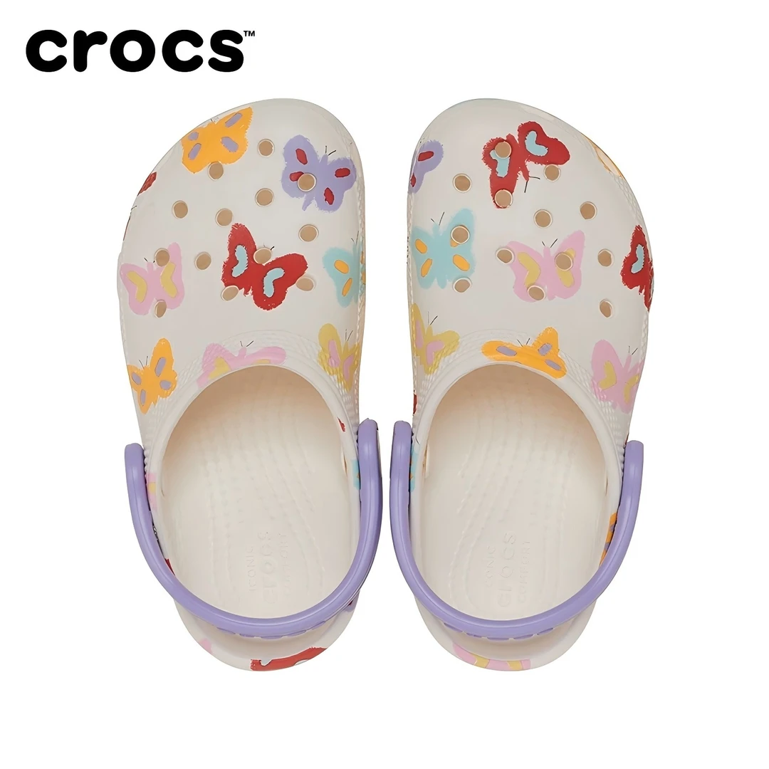 CROCS/卡骆驰【经典蝴蝶印花雏菊】儿童洞洞鞋|211255/211580
