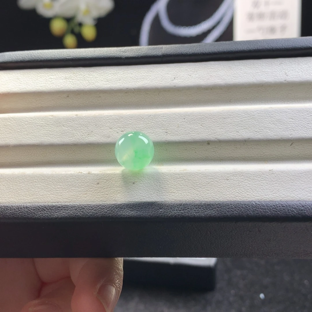 翡翠未镶嵌手串卡10冰甜绿