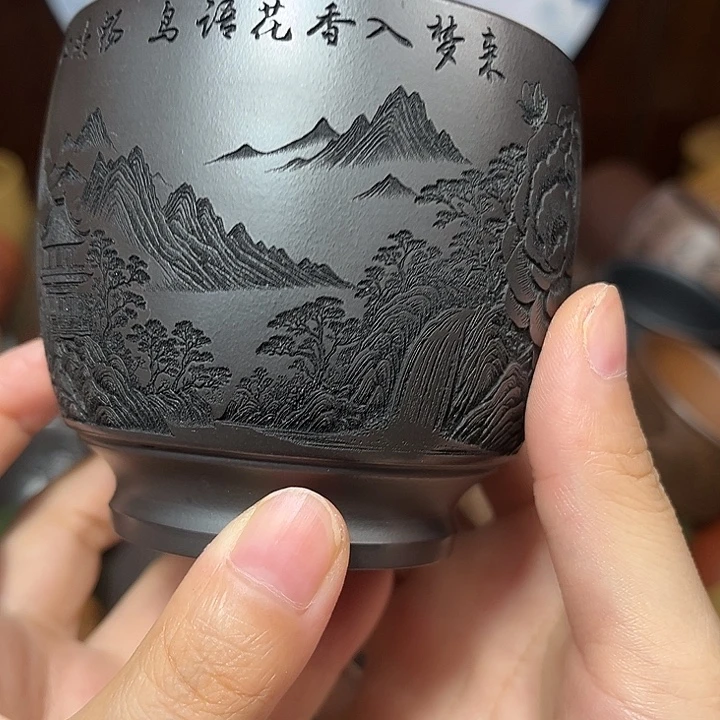 茶杯紫砂宜兴紫砂原矿正品