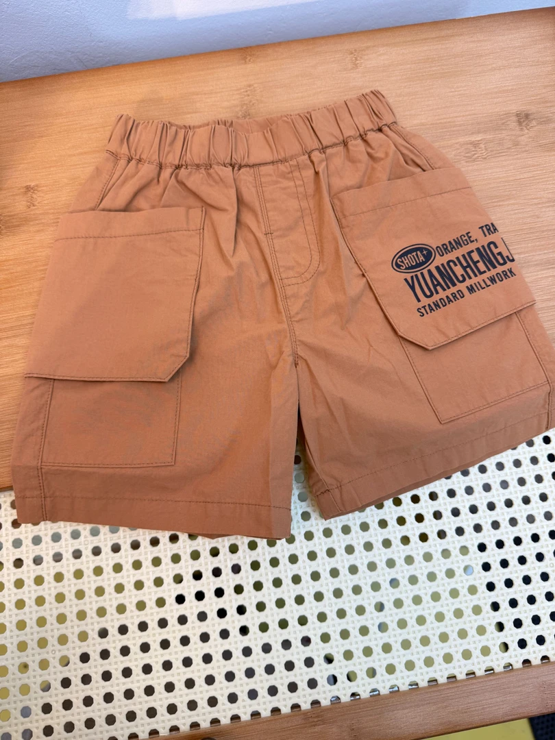 菜菜家童装原橙咖色休闲短裤6615