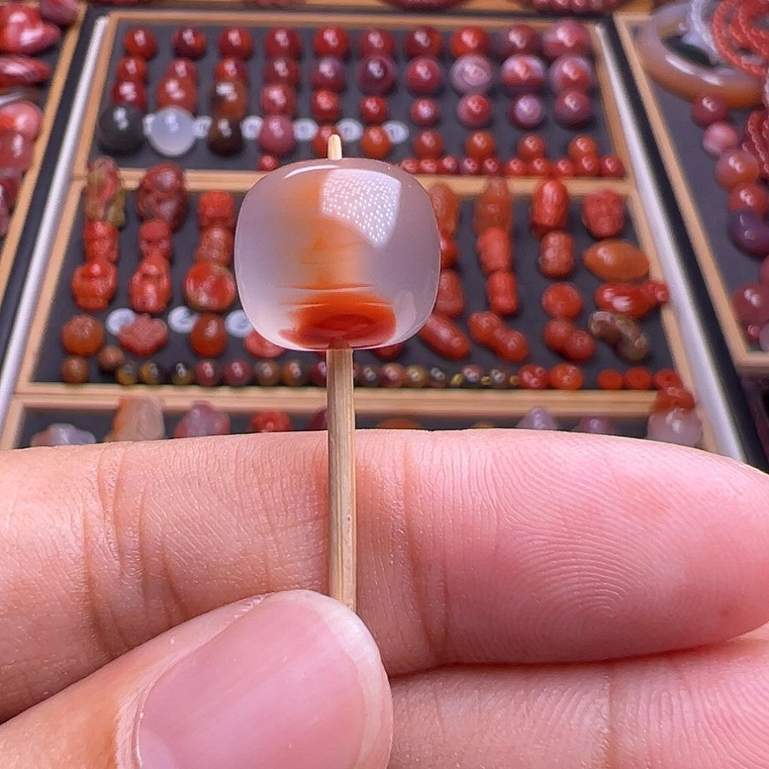 南红玛瑙未镶嵌珠宝奇石特色老型珠12.6mm