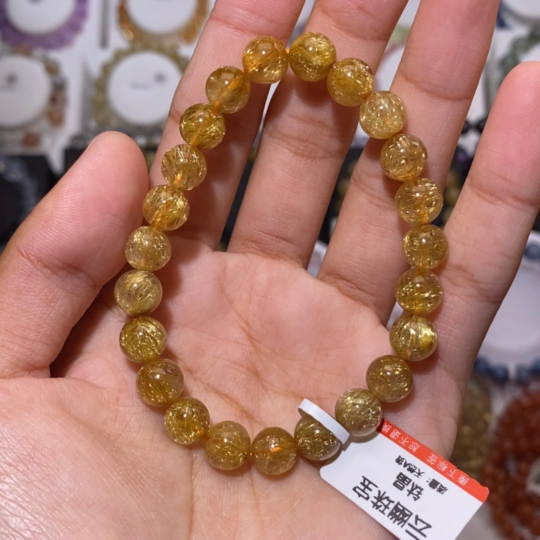 【闪购商品】发晶手链未镶嵌钛晶烟花8.1mm