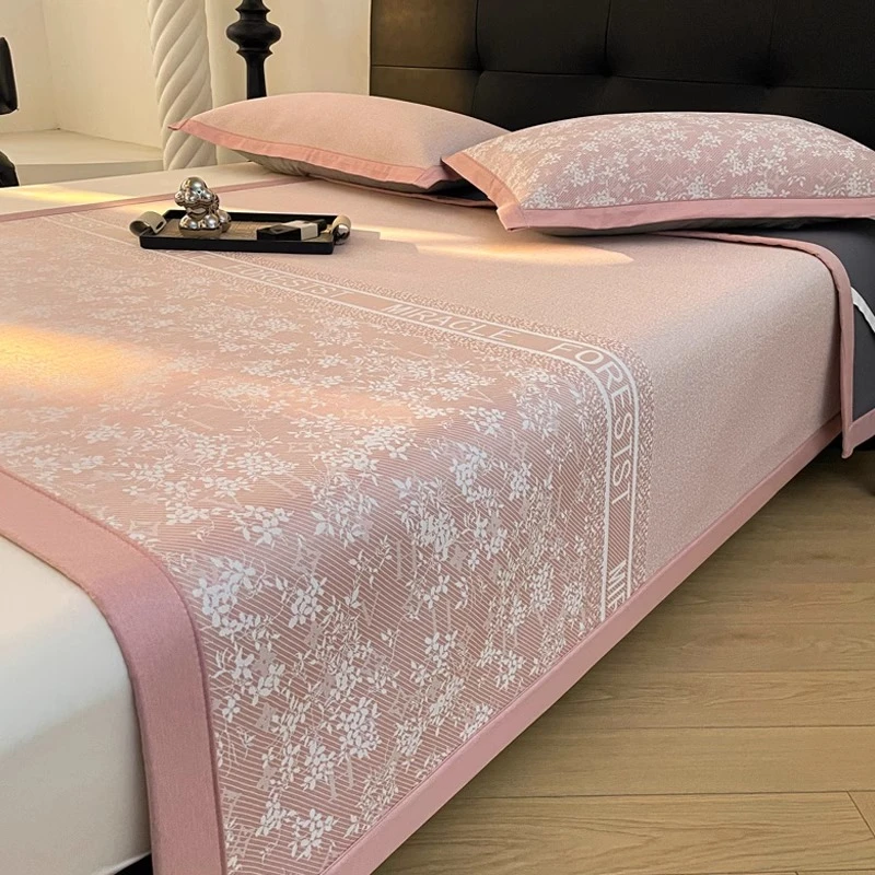 LUYEWEGER/路约威高端PE凉席冰丝席可机洗新款夏季席子床笠款三