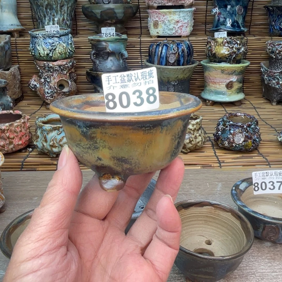 手工花盆默认瑕疵完美者勿拍