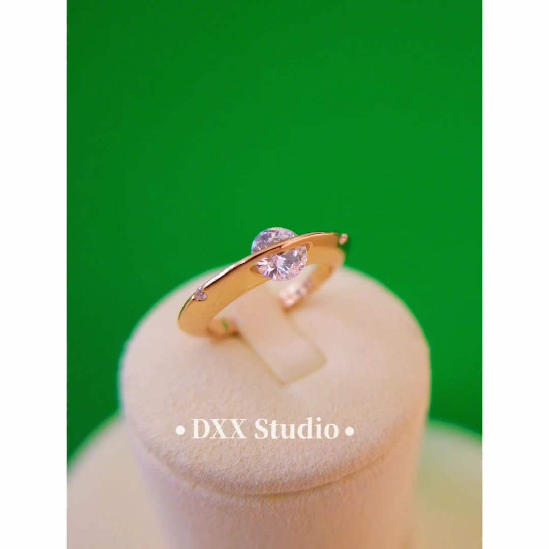 铜合金戒指 小众设计金色系开口戒指47908