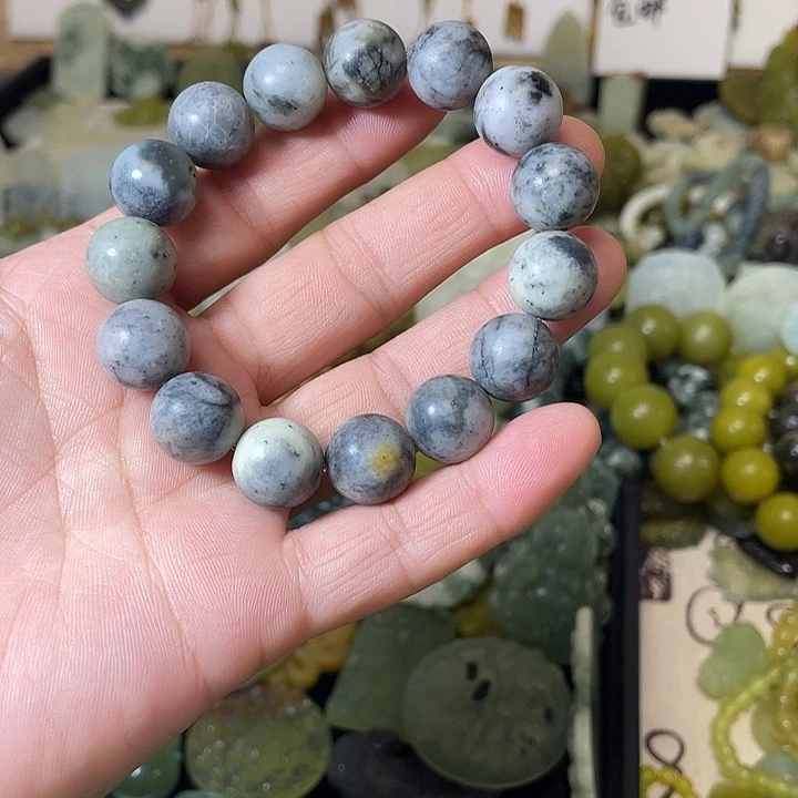 未镶嵌蛇纹石玉手链