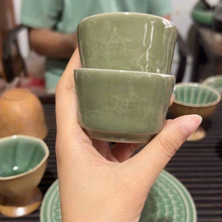 龙泉云间青瓷小米茶器