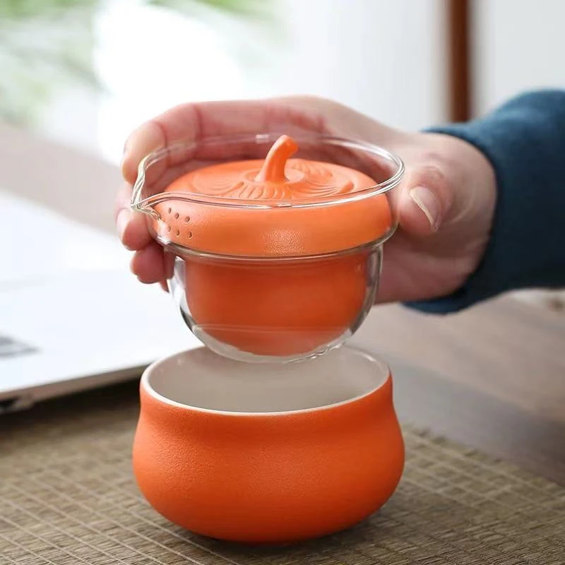 柿柿如意 一壶二杯户外便携式家用旅行茶具   125