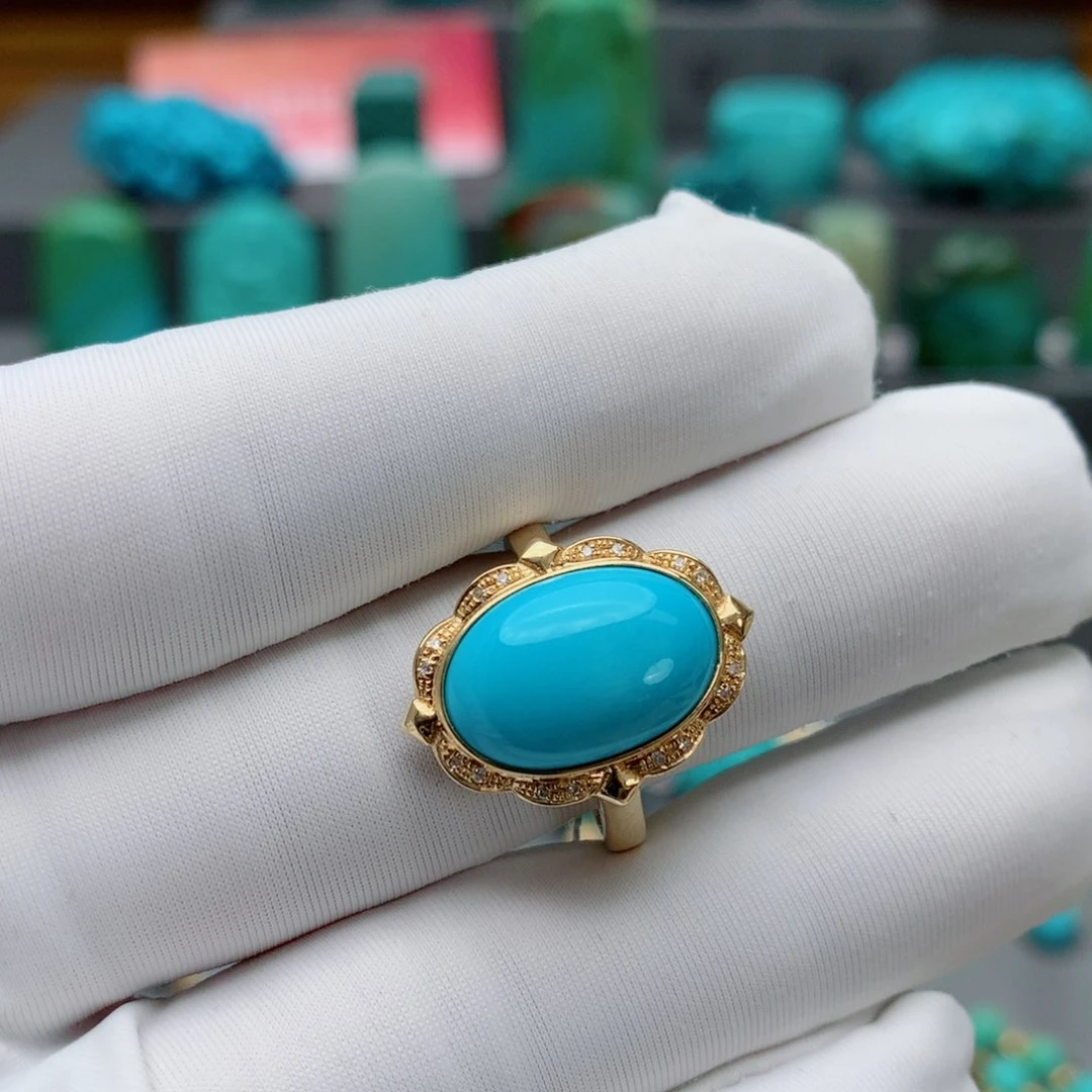 绿松石配饰18K金镶嵌