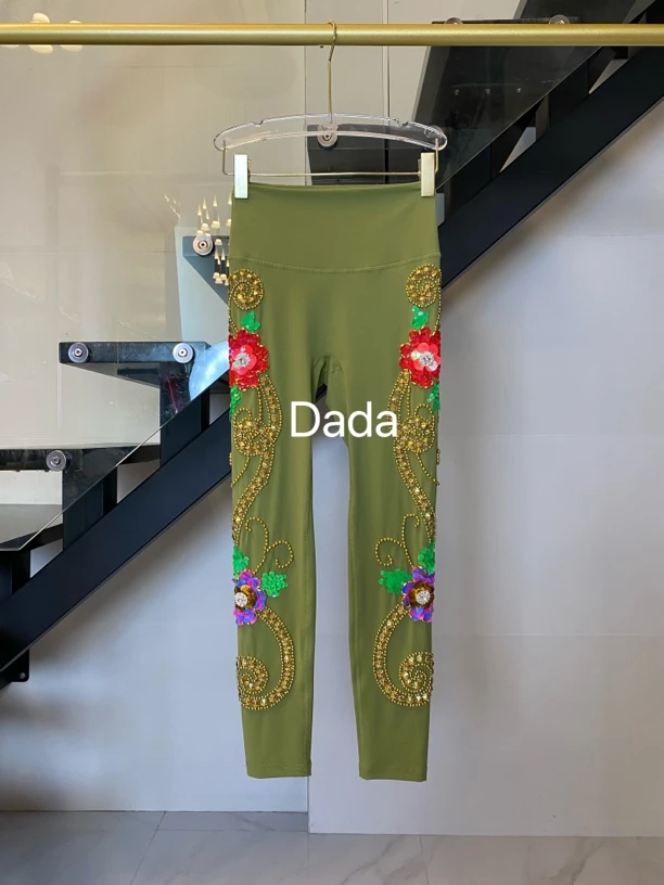 Dada设计款新款重工个性款休闲时尚百搭洋气修身显瘦打底裤C11715