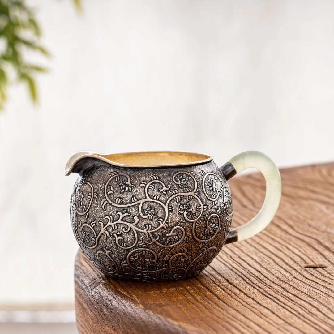 蜂鸟工坊大师壶做旧船形卷草公杯公道杯FNN3012