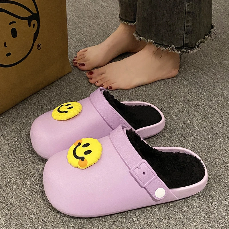 毛绒可拆卸可清洗包头棉拖鞋室内居家轻便舒适保暖加绒耐穿休闲软