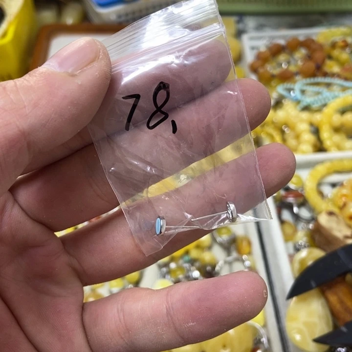 蜜蜡银S925镶嵌裸石多样性发货