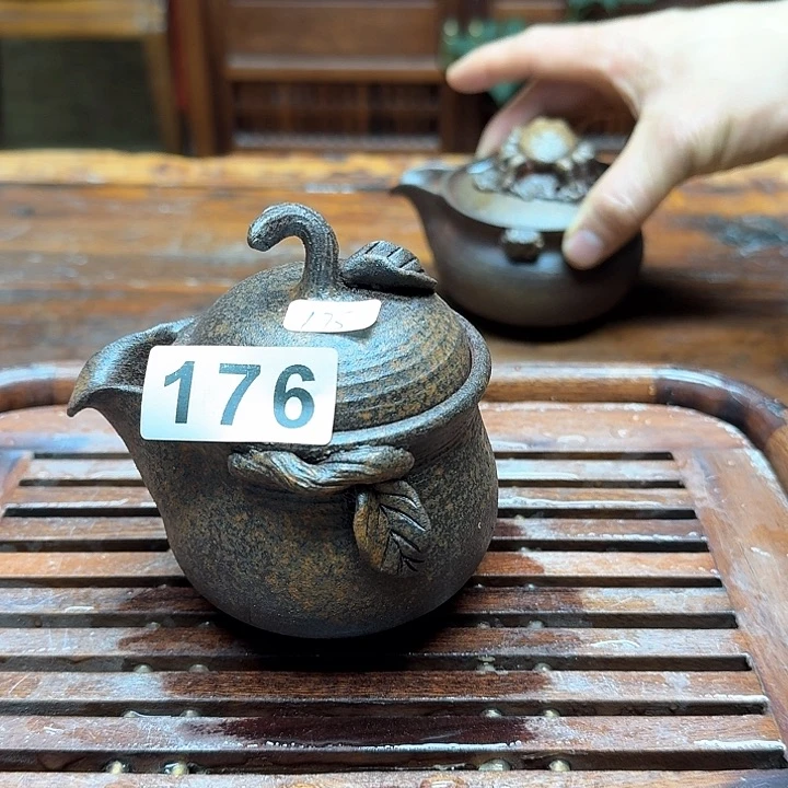 纯手工制作粗陶茶具