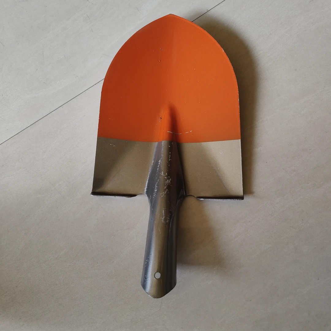 锰钢红色尖头不带杆小号铁锹