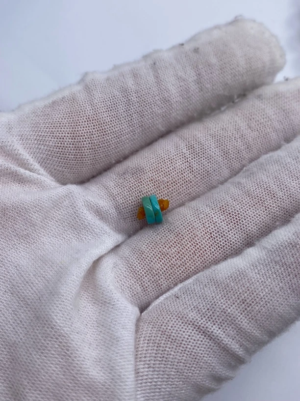 天然原矿绿松石隔片