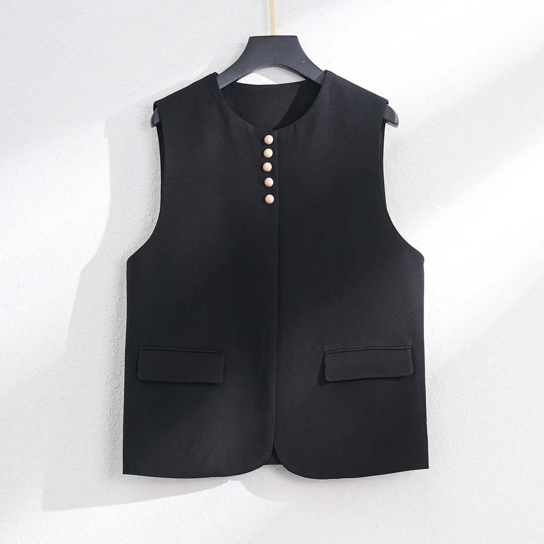 【春季新款】休闲简约显瘦单排扣时髦百搭叠穿西装马甲CC5572