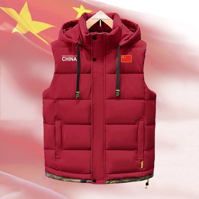 中国队坎肩背心马甲外套男女秋冬中国China加厚保暖无袖运动外套