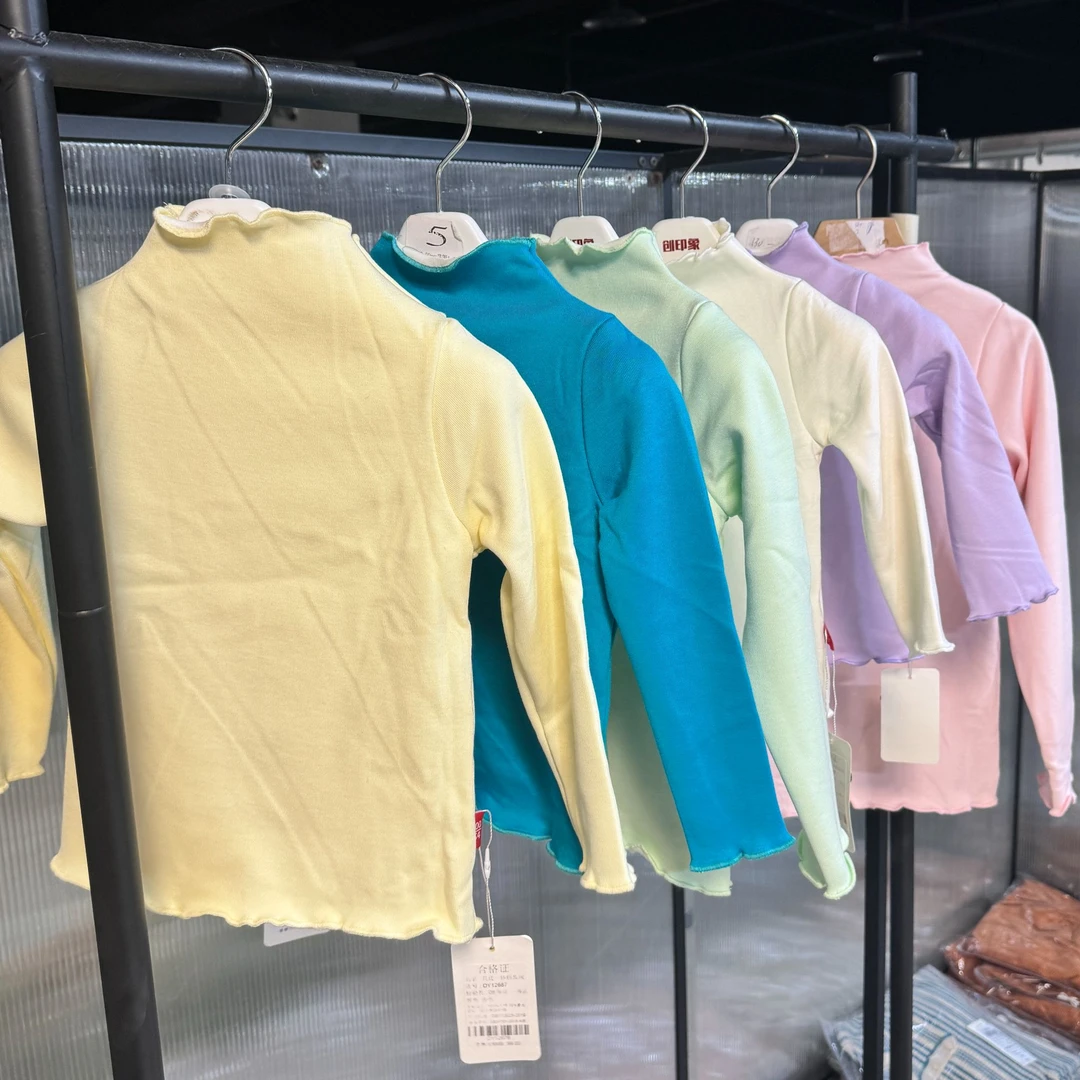 编号F商场品牌童装撤柜纯色加绒打底