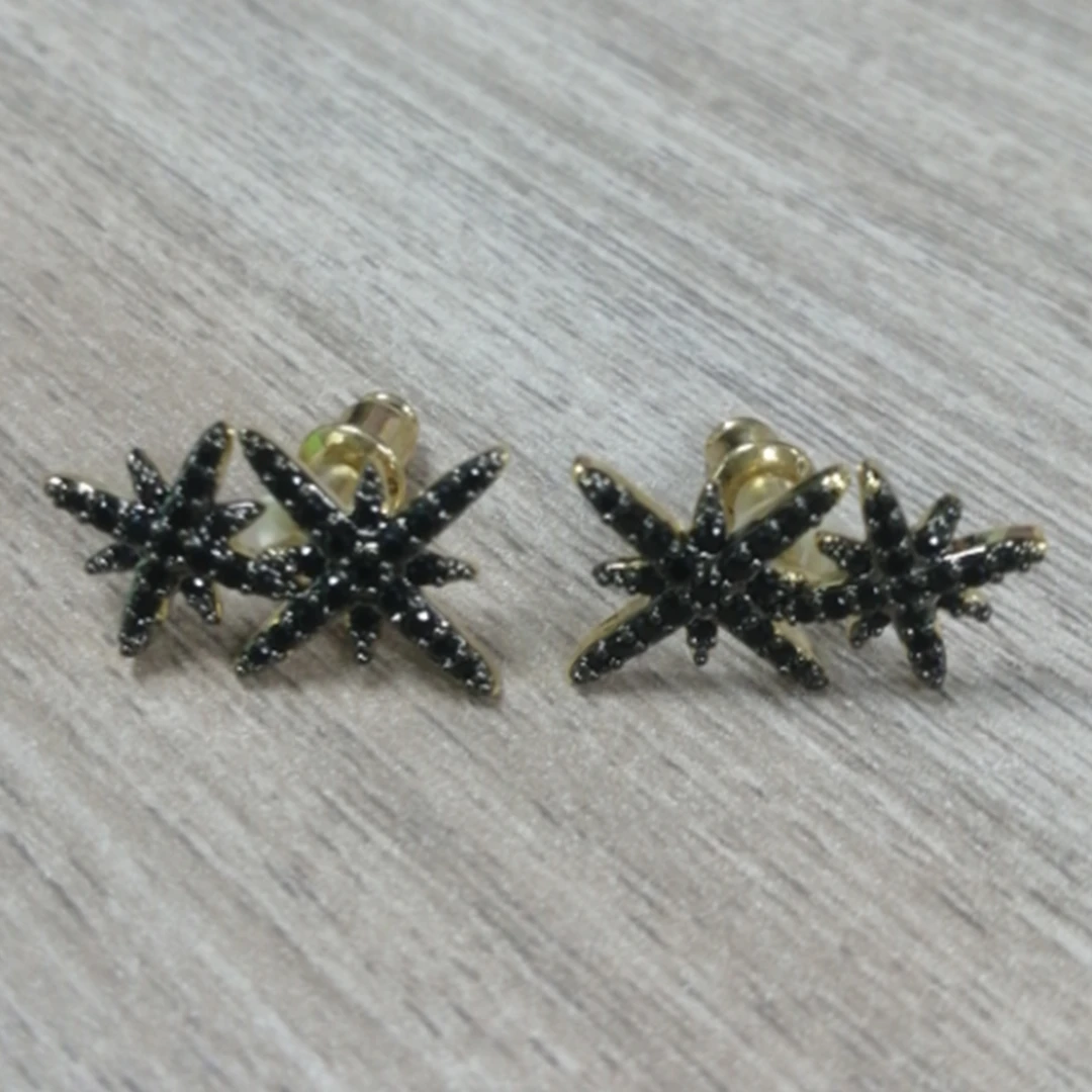 铜合金锆石耳饰 轻奢个性设计镶嵌精致高级感百搭耳环 GPC-5134