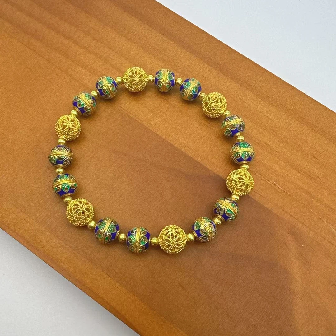 铜合金琉璃手链 自制diy成品手串高颜值轻奢手工时尚手链