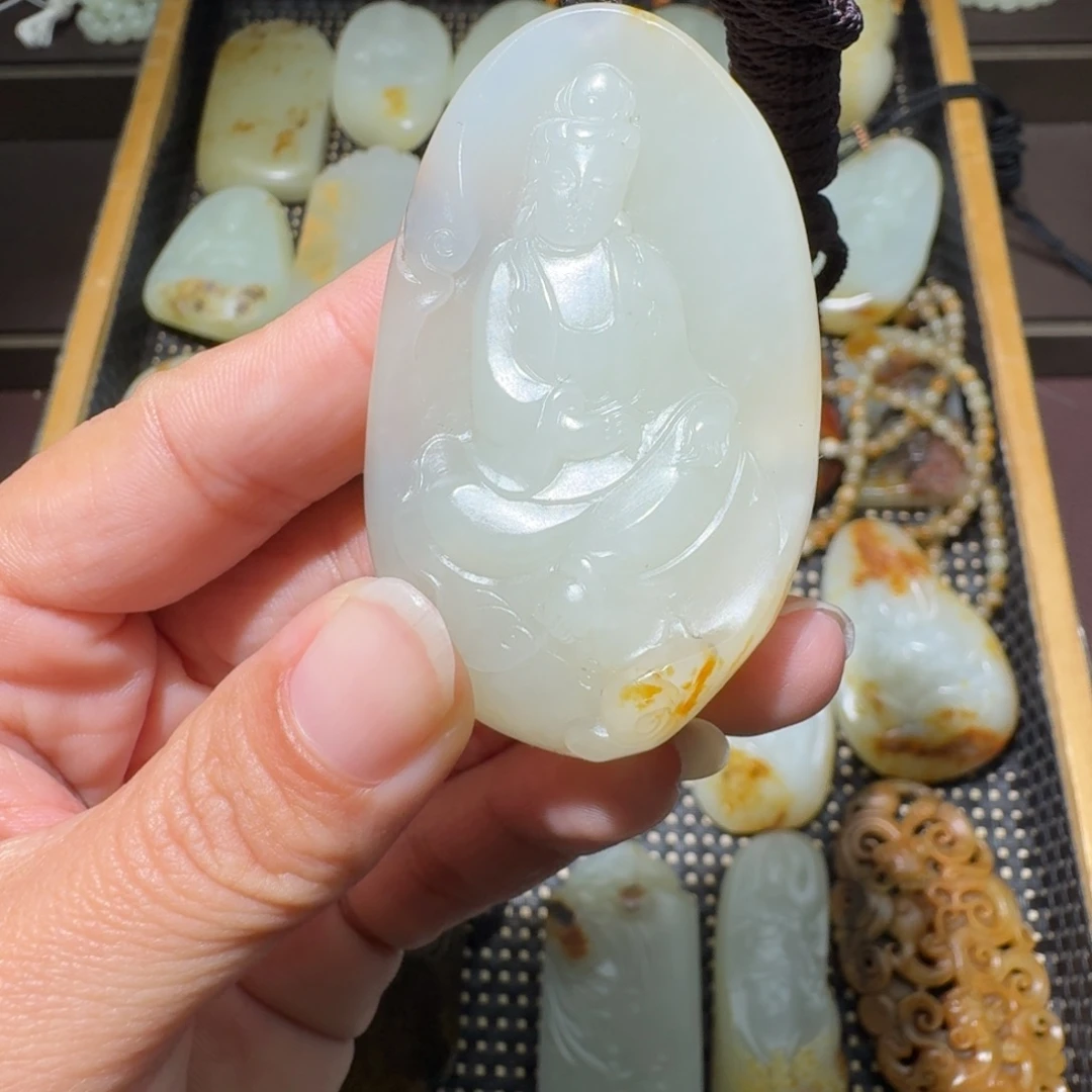 和田玉未镶嵌吊坠(不含链)