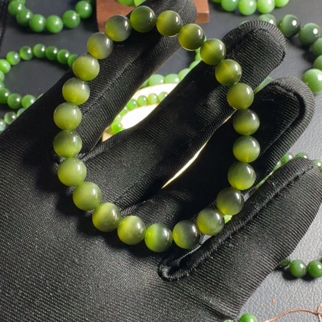 和田玉（碧玉）手串未镶嵌随****楼